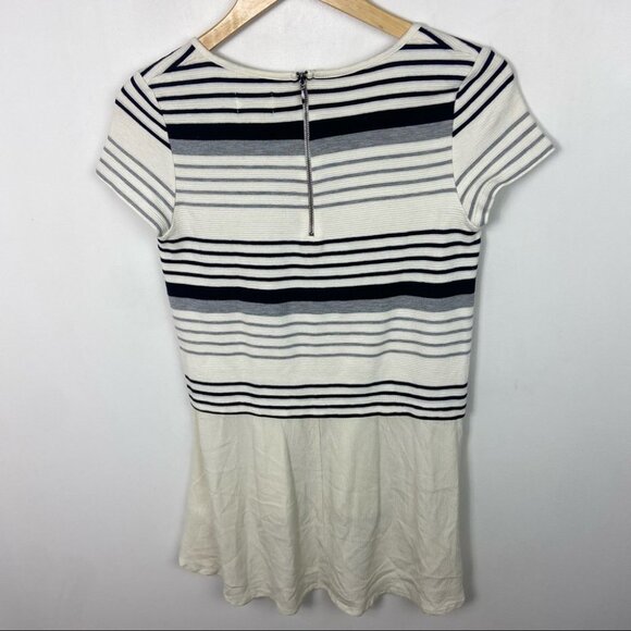 Anthropologie Gradient Strip High Low Tunic Top Short Sleeve Deletta Size Small - Picture 8 of 8